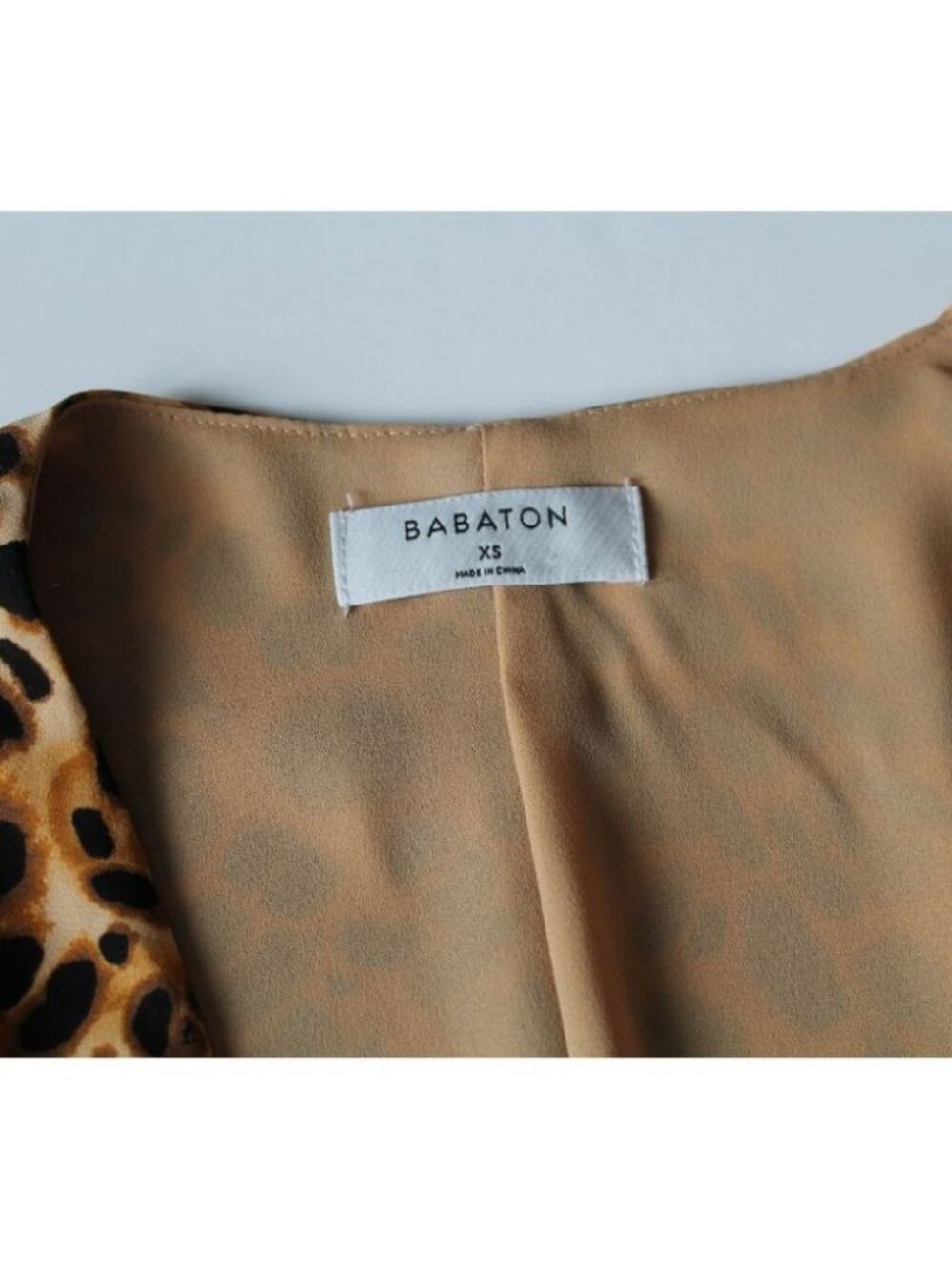 Babaton Wallace Short-sleeve Wrap Dress Raw Sienna Black / Size XS - Picture 7 of 9